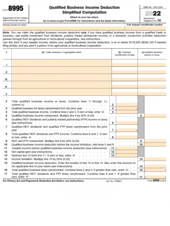 form 8995 a instructions 2022 pdf